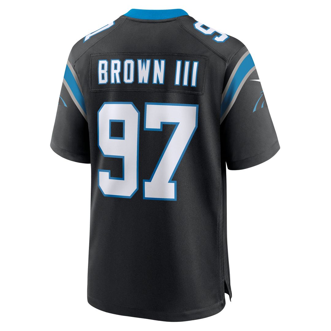 Bobby Brown III Carolina Panthers Black Team Game Jersey