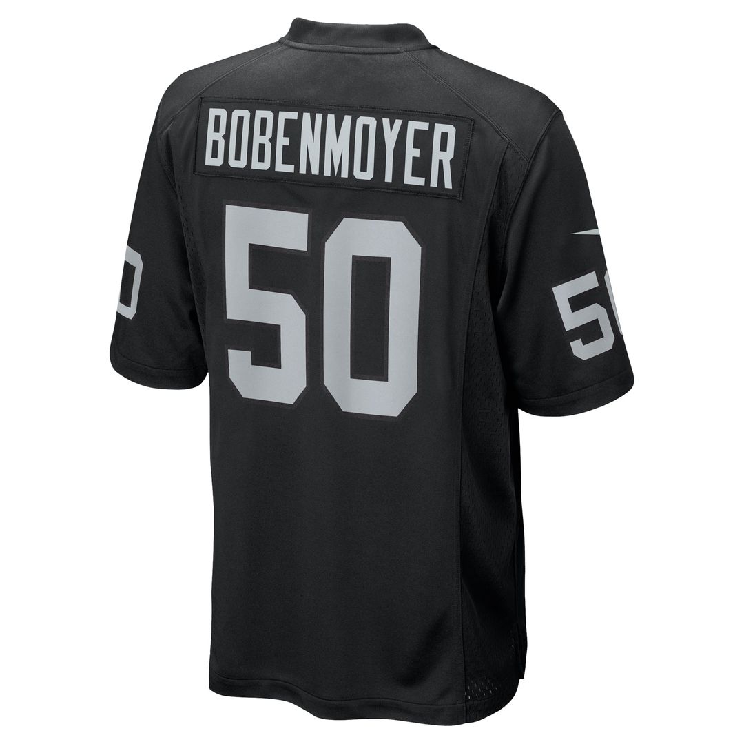 Jacob Bobenmoyer Las Vegas Raiders Black Game Player Jersey