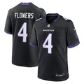 Zay Flowers Baltimore Ravens Black Alternate Game Jersey