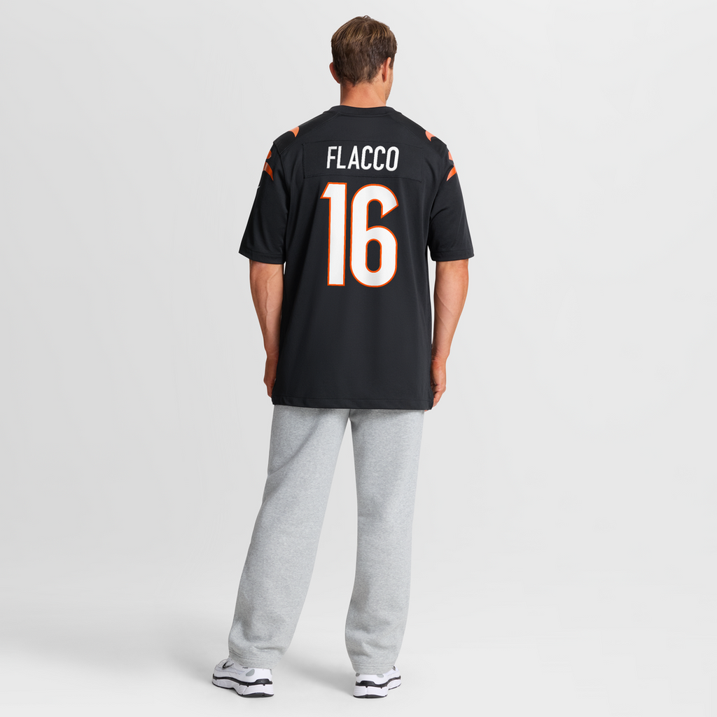 Joe Flacco Cincinnati Bengals Black Team Game Jersey