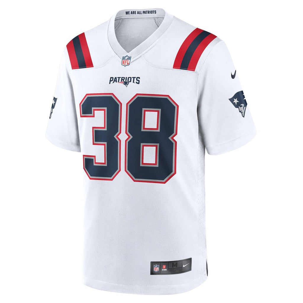Rhamondre Stevenson New England Patriots White Game Player Jersey