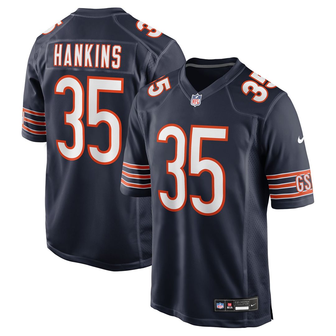 Deion Hankins Chicago Bears Navy Team Game Jersey