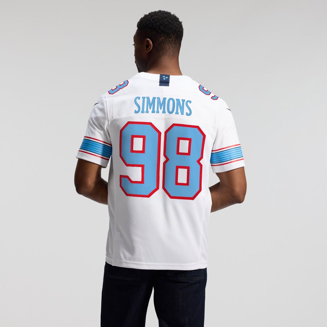 Jeffery Simmons Tennessee Titans White Vapor F.U.S.E. Stitched Limited Jersey