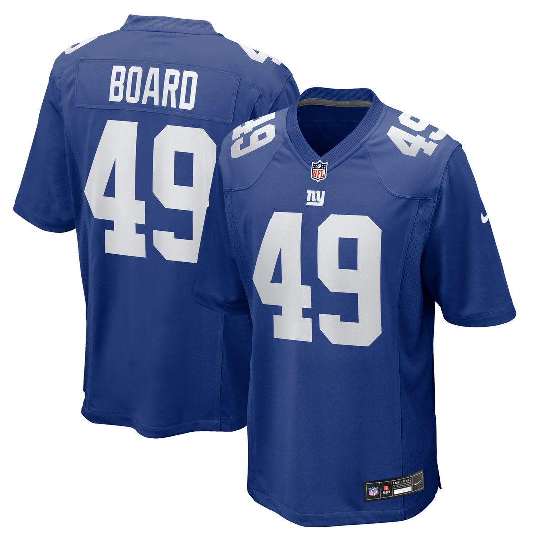 Chris Board New York Giants Royal Team Game Jersey