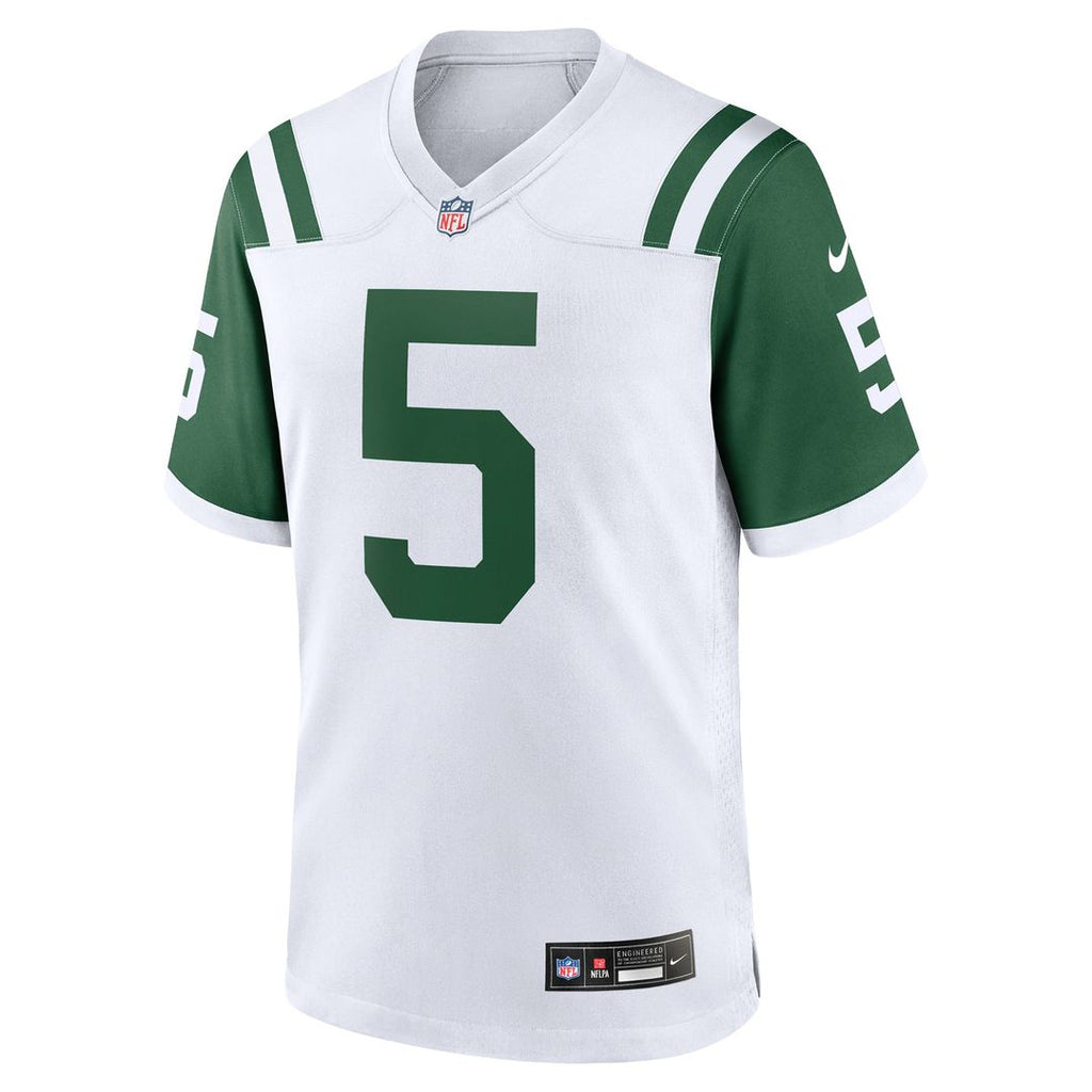 Garrett Wilson New York Jets White Classic Alternate Game Jersey