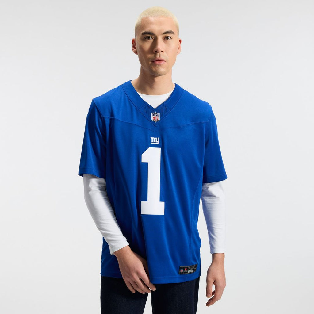 Malik Nabers New York Giants Royal Team Vapor F.U.S.E. Stitched Limited Jersey