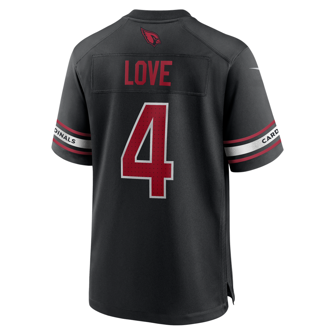 Jeremiyah Love Arizona Cardinals Black Alternate Game Player Jersey
