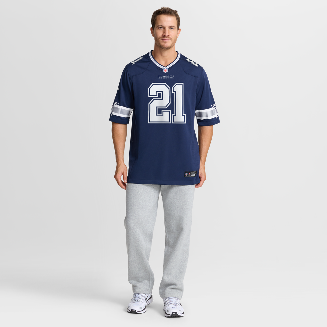 Deion Sanders Dallas Cowboys Navy Team Retired Player Game Jersey