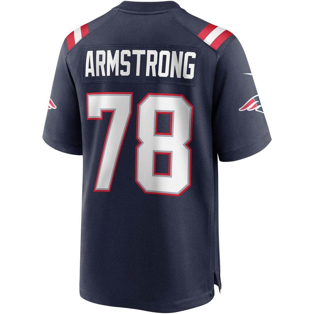 Bruce Armstrong New England Patriots Navy Game Retired Player Jersey