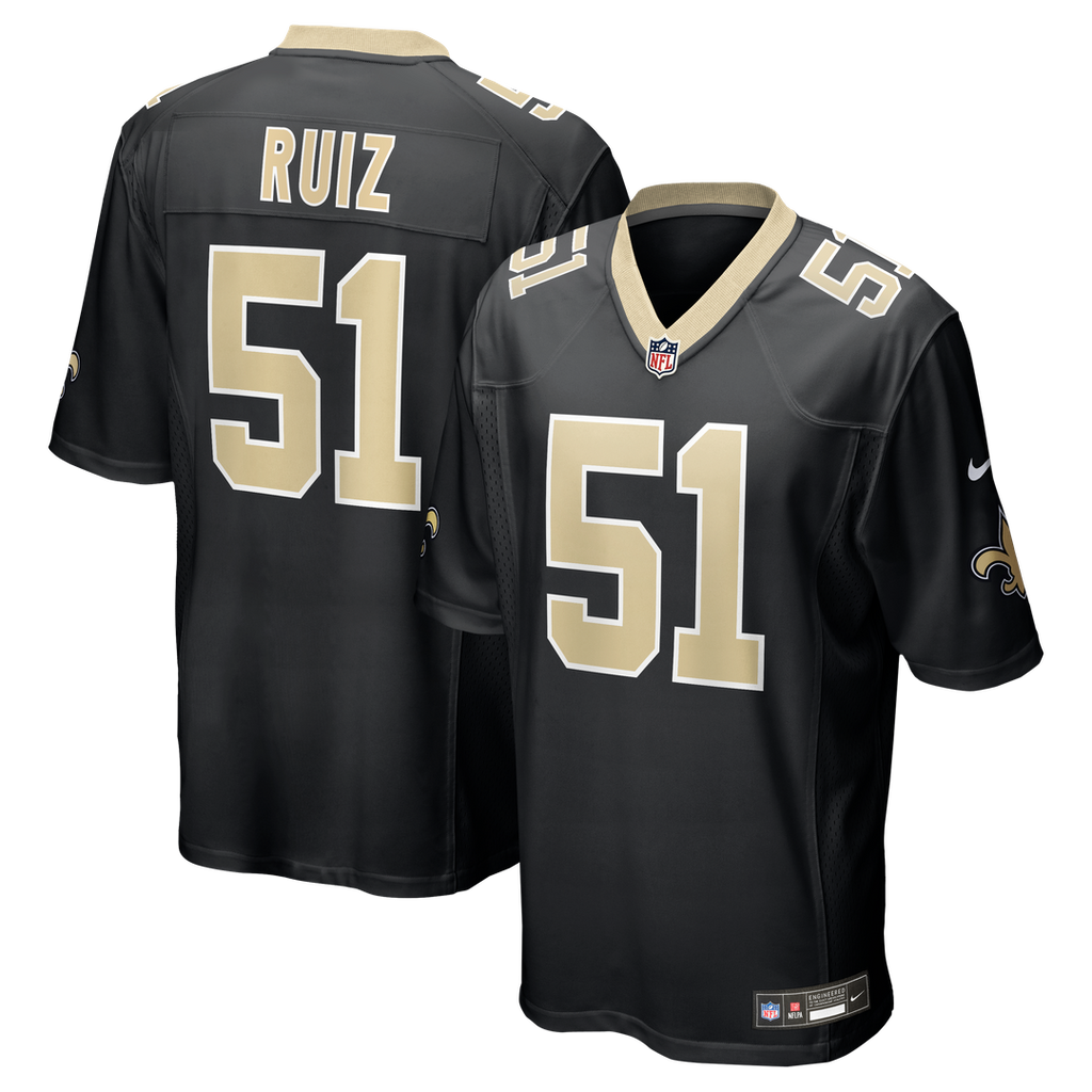 Cesar Ruiz New Orleans Saints Black Player Game Jersey