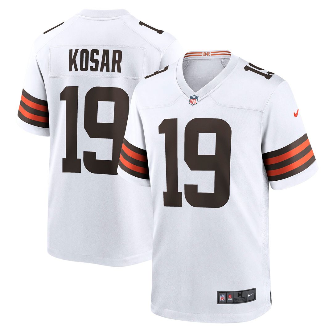 Bernie Kosar Cleveland Browns White Retired Player Game Jersey