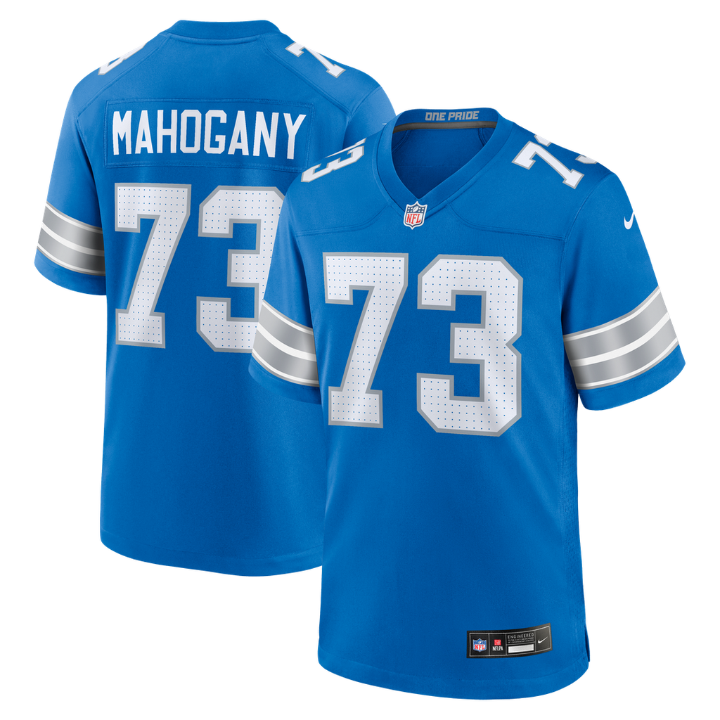 Christian Mahogany Detroit Lions Blue Team Game Jersey