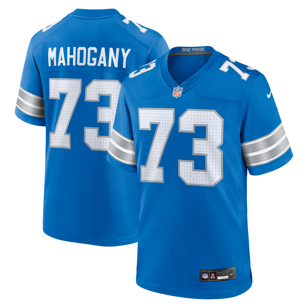 Christian Mahogany Detroit Lions Blue Team Game Jersey