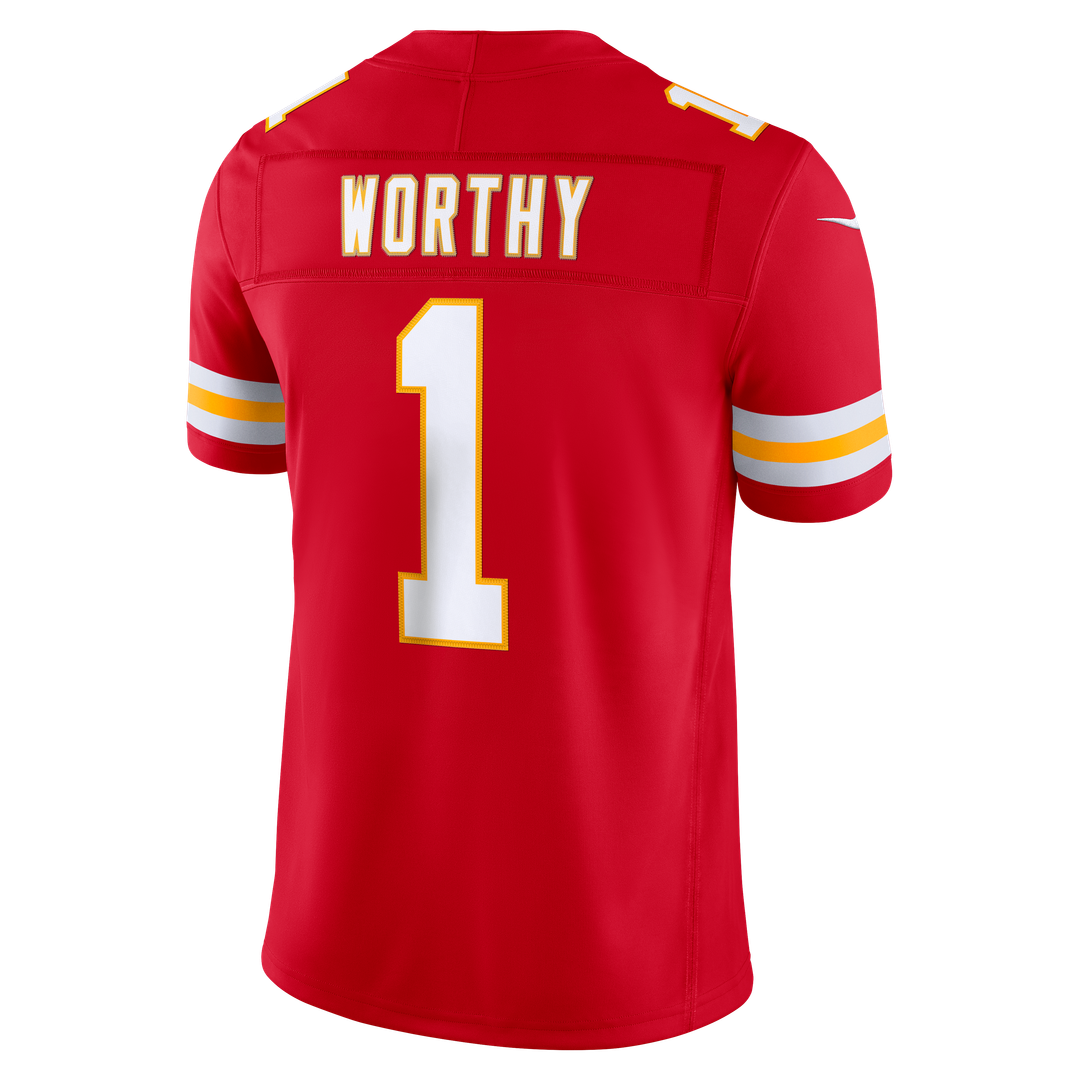 Xavier Worthy Kansas City Chiefs Red Team Vapor F.U.S.E. Stitched Limited Jersey