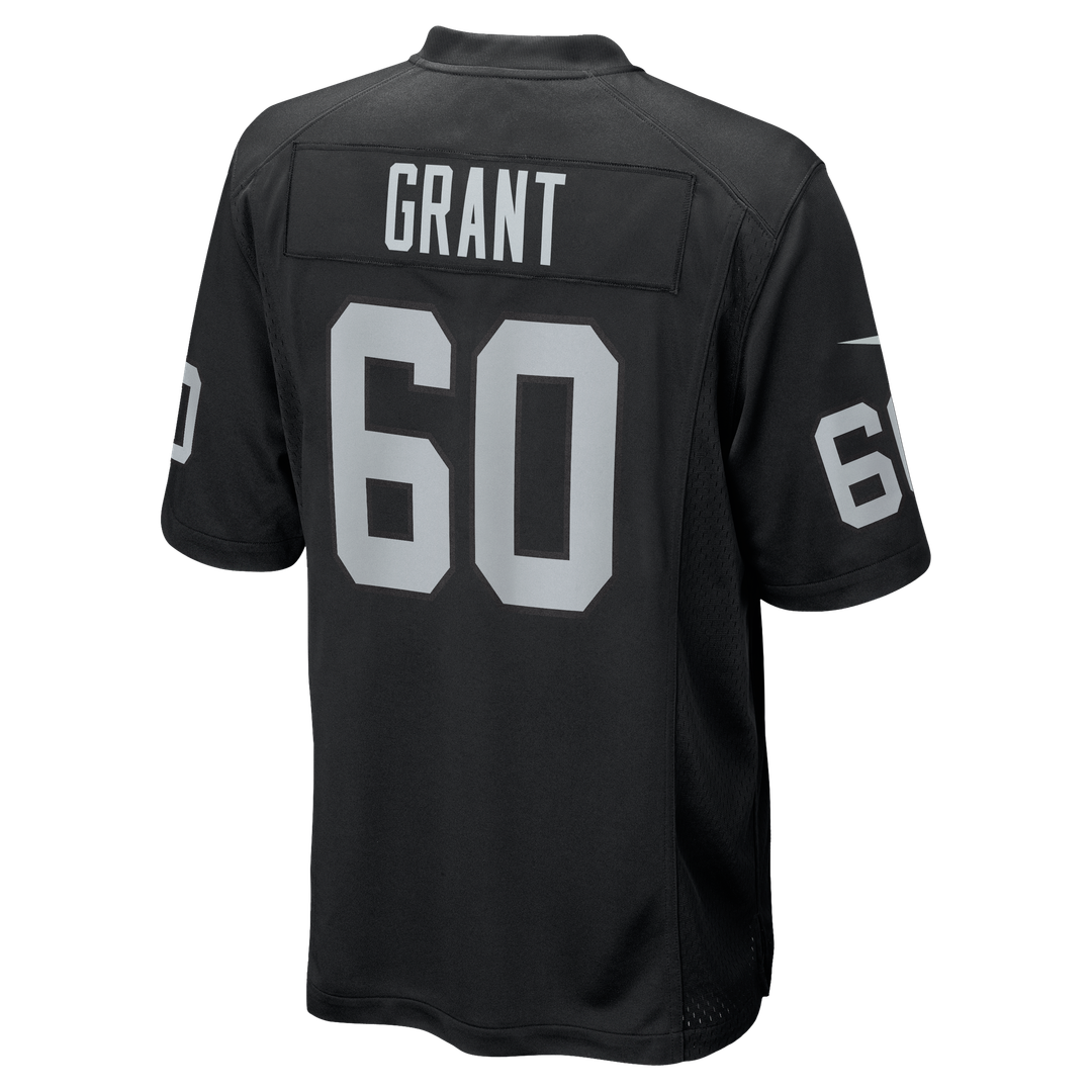 Charles Grant Las Vegas Raiders Black Team Game Jersey