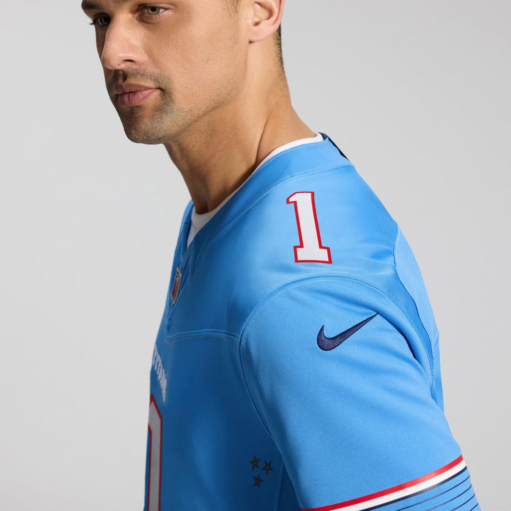 Cameron Ward Tennessee Titans Light Blue Team Vapor F.U.S.E. Stitched Limited Jersey