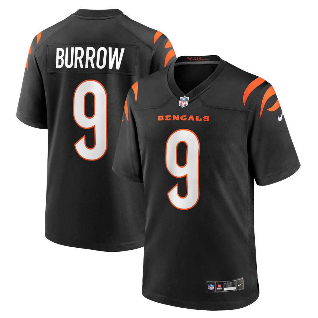 Joe Burrow Cincinnati Bengals Black Player Game Jersey