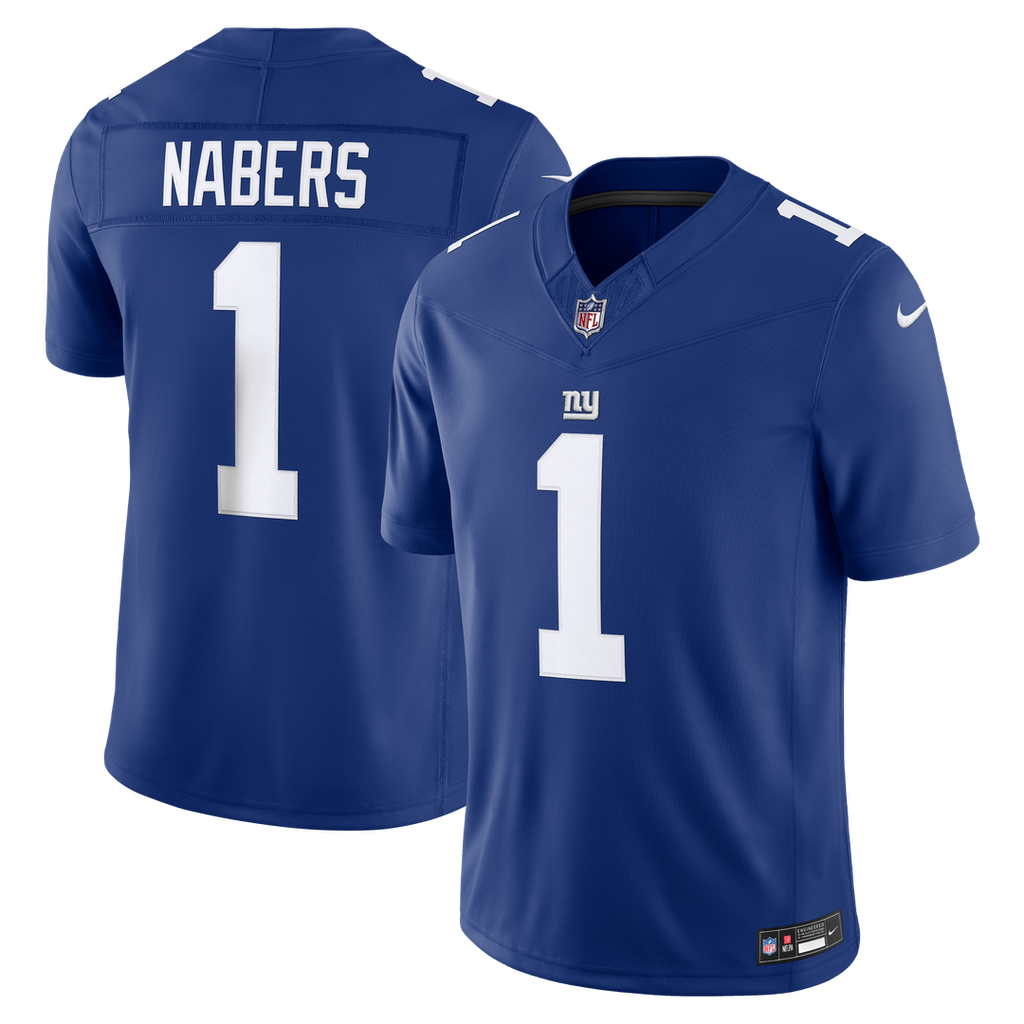 Malik Nabers New York Giants Royal Team Vapor F.U.S.E. Stitched Limited Jersey