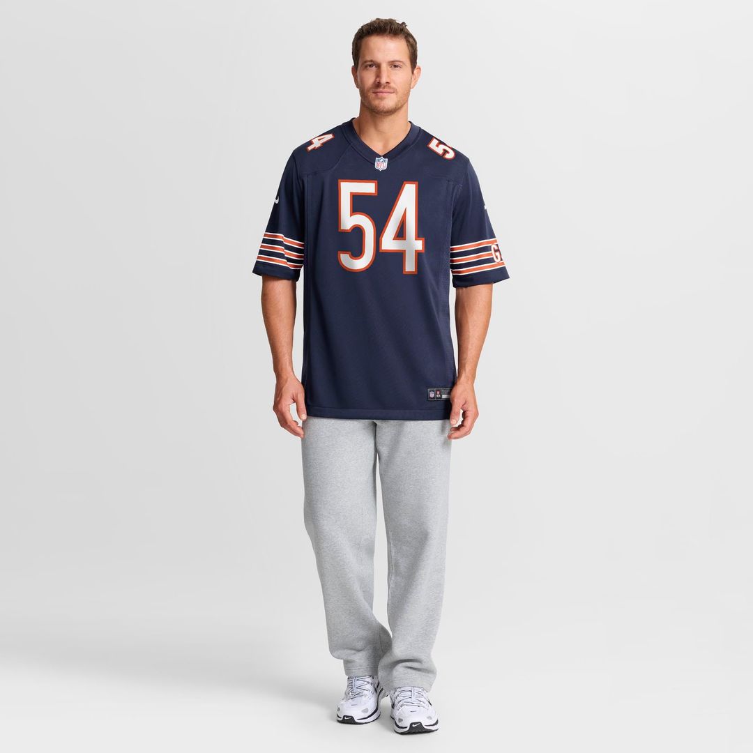 Logan Jones Chicago Bears Navy Team Game Jersey