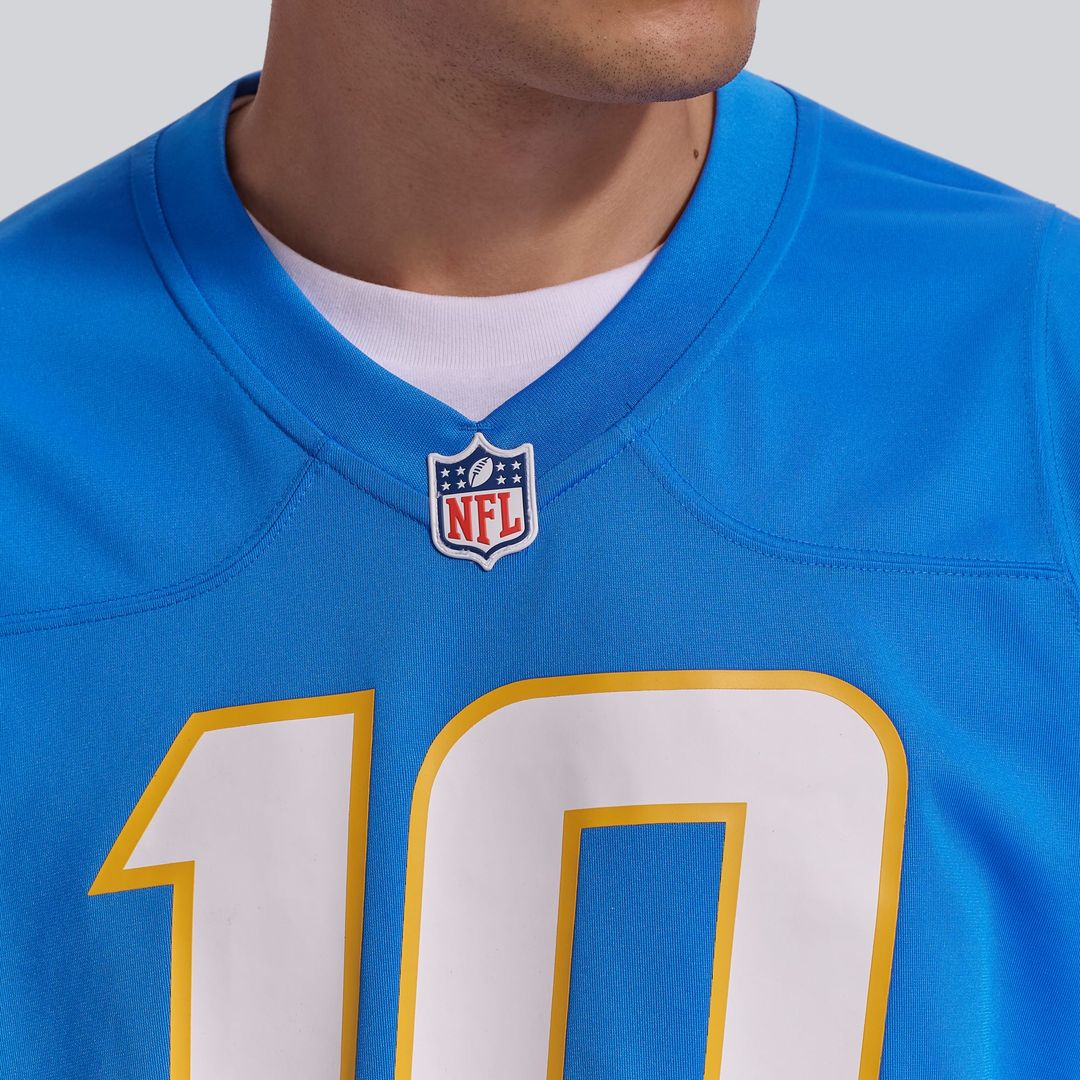 Justin Herbert Los Angeles Chargers Gold Alternate Charger Power Game Player Jersey