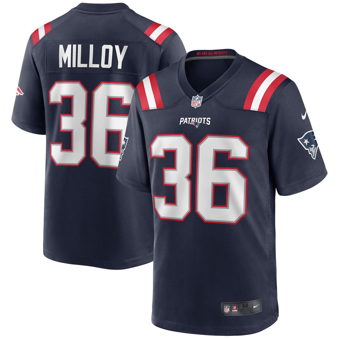 Lawyer Milloy New England Patriots Navy Game Retired Player Jersey