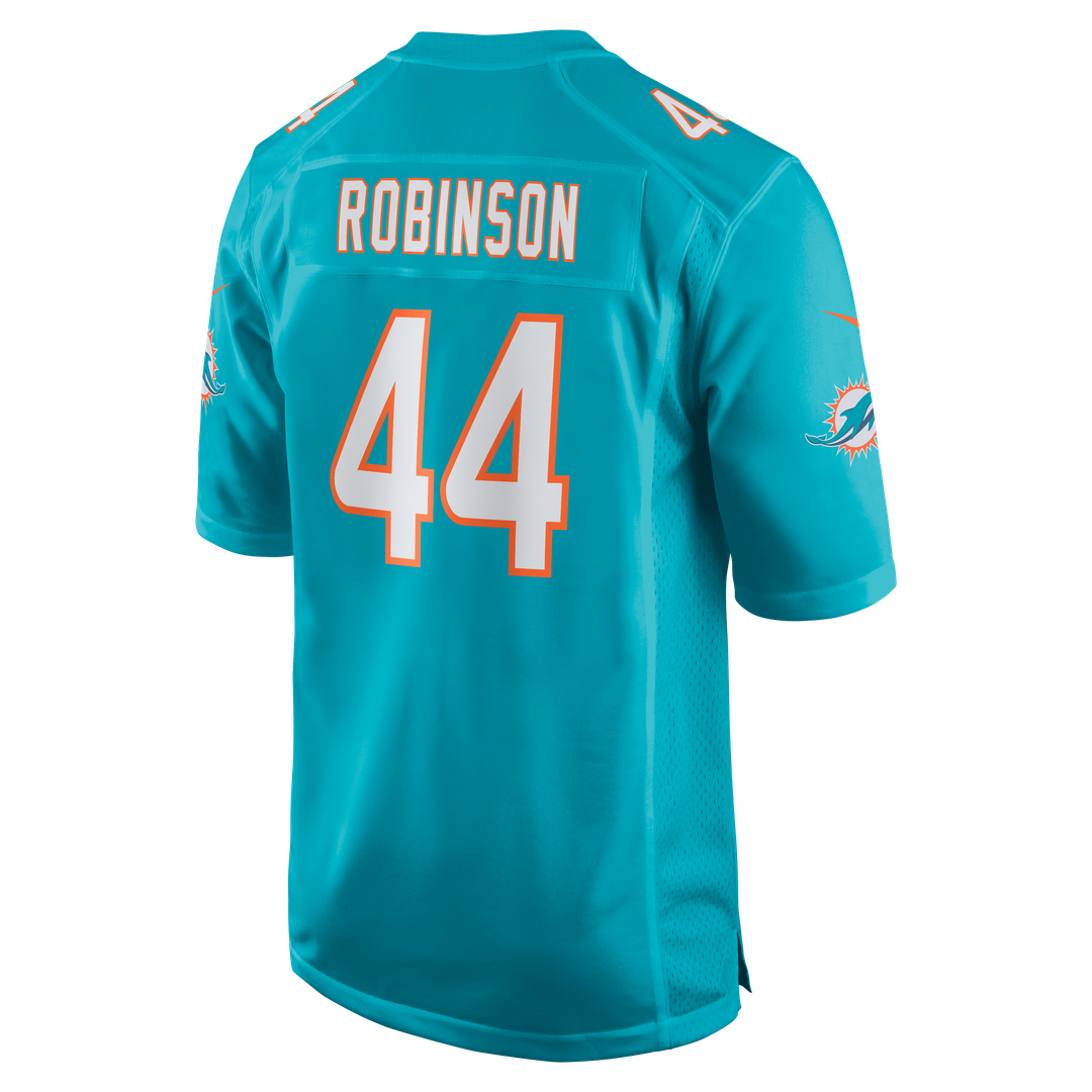Chop Robinson Miami Dolphins Aqua Player Game Jersey