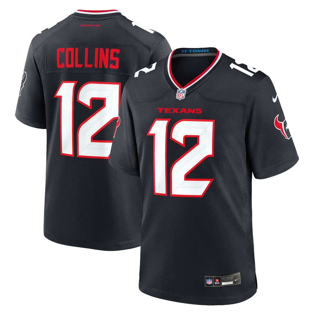 Nico Collins Houston Texans Red Alternate Game Jersey