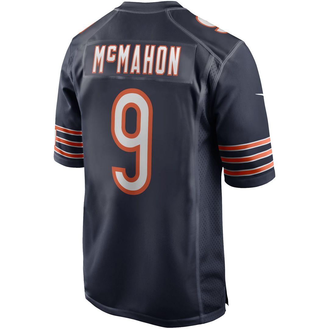 Jim McMahon Chicago Bears Navy Game Retired Player Jersey