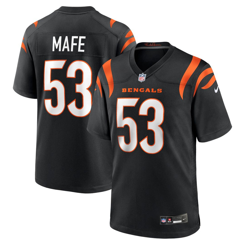 Boye Mafe Cincinnati Bengals Black Team Game Jersey