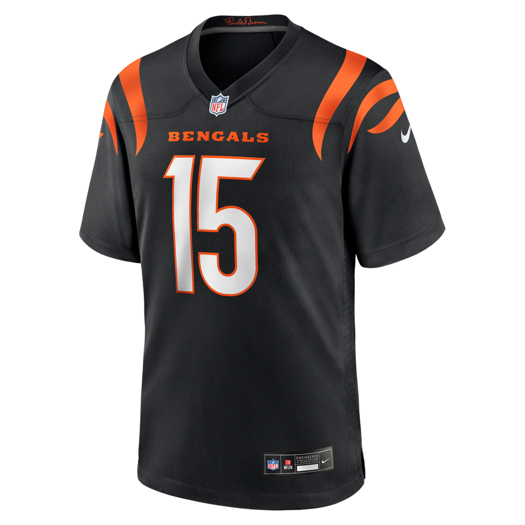 Charlie Jones Cincinnati Bengals Black Team Game Jersey