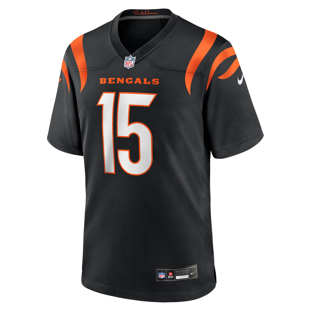 Charlie Jones Cincinnati Bengals Black Team Game Jersey