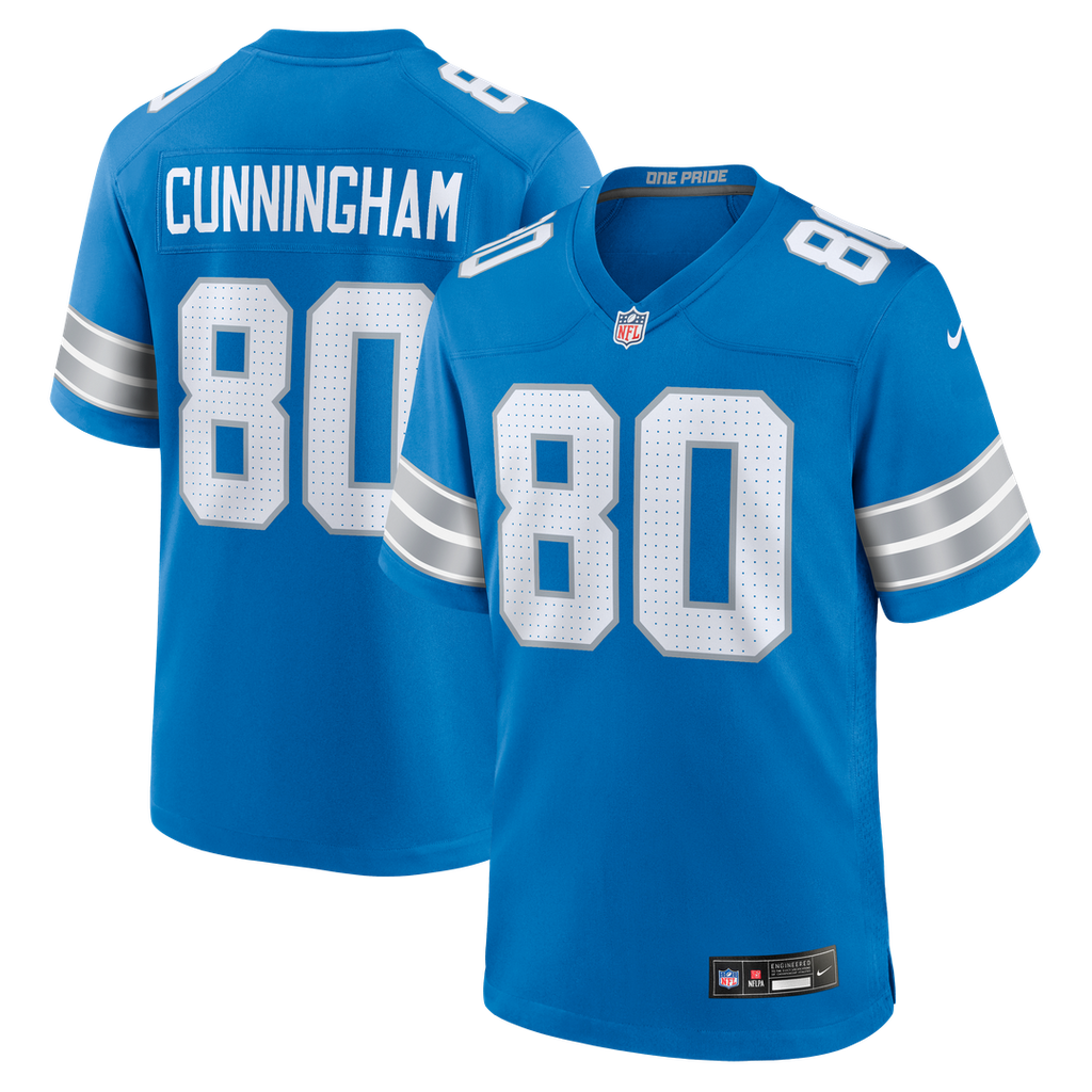 Malik Cunningham Detroit Lions Blue Team Game Jersey