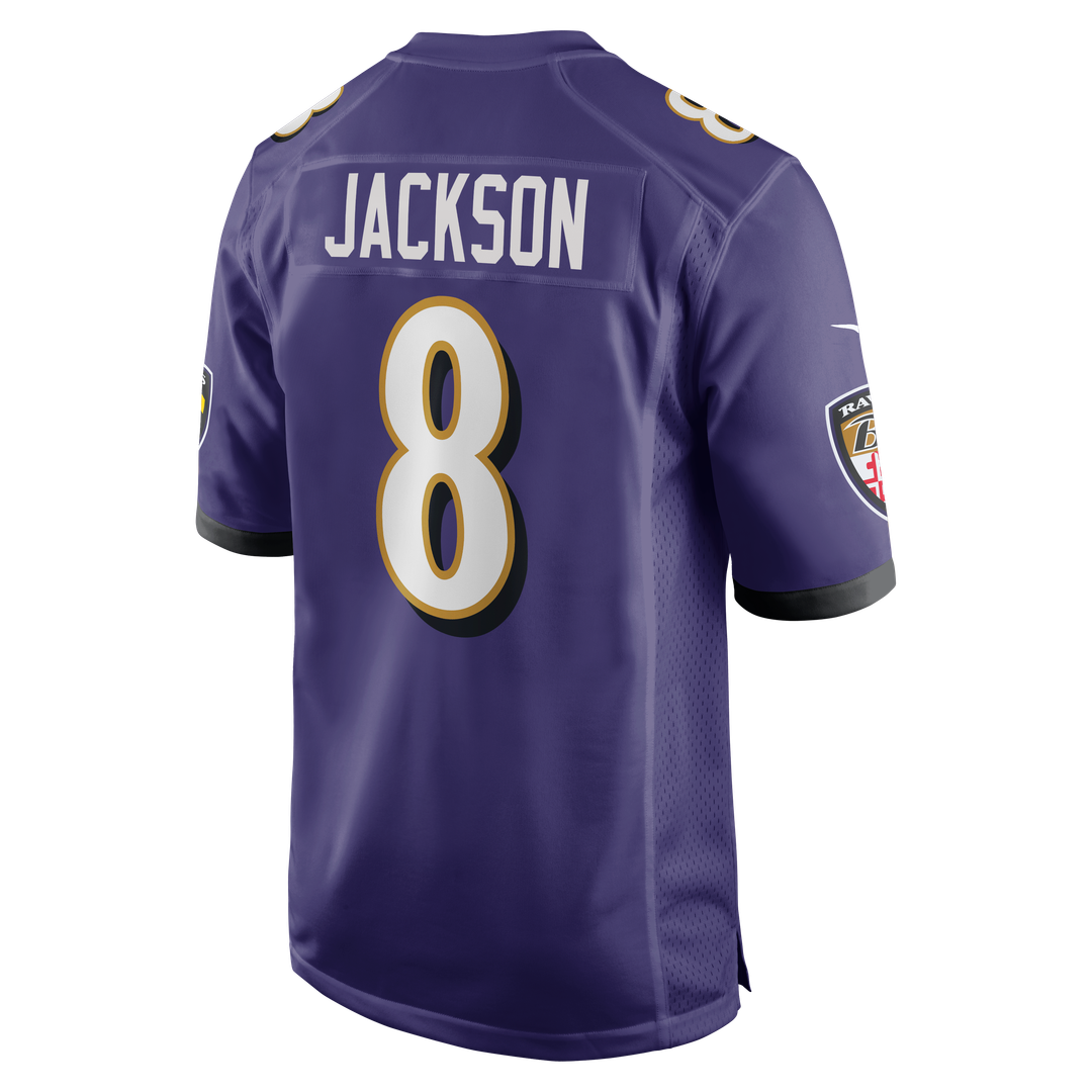 Lamar Jackson Baltimore Ravens Purple Game Jersey