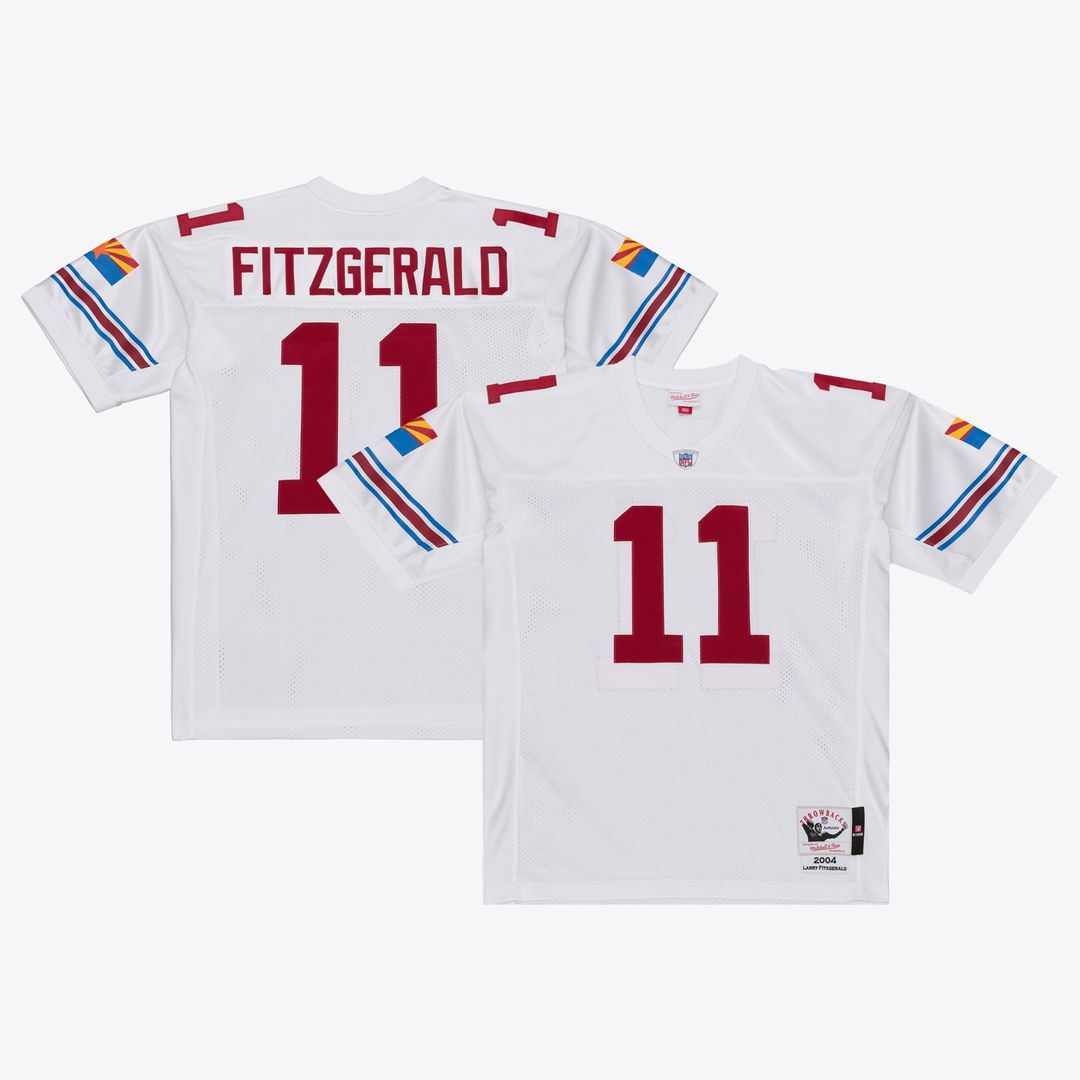 Larry Fitzgerald Arizona Cardinals White 2004 Authentic Throwback Jersey