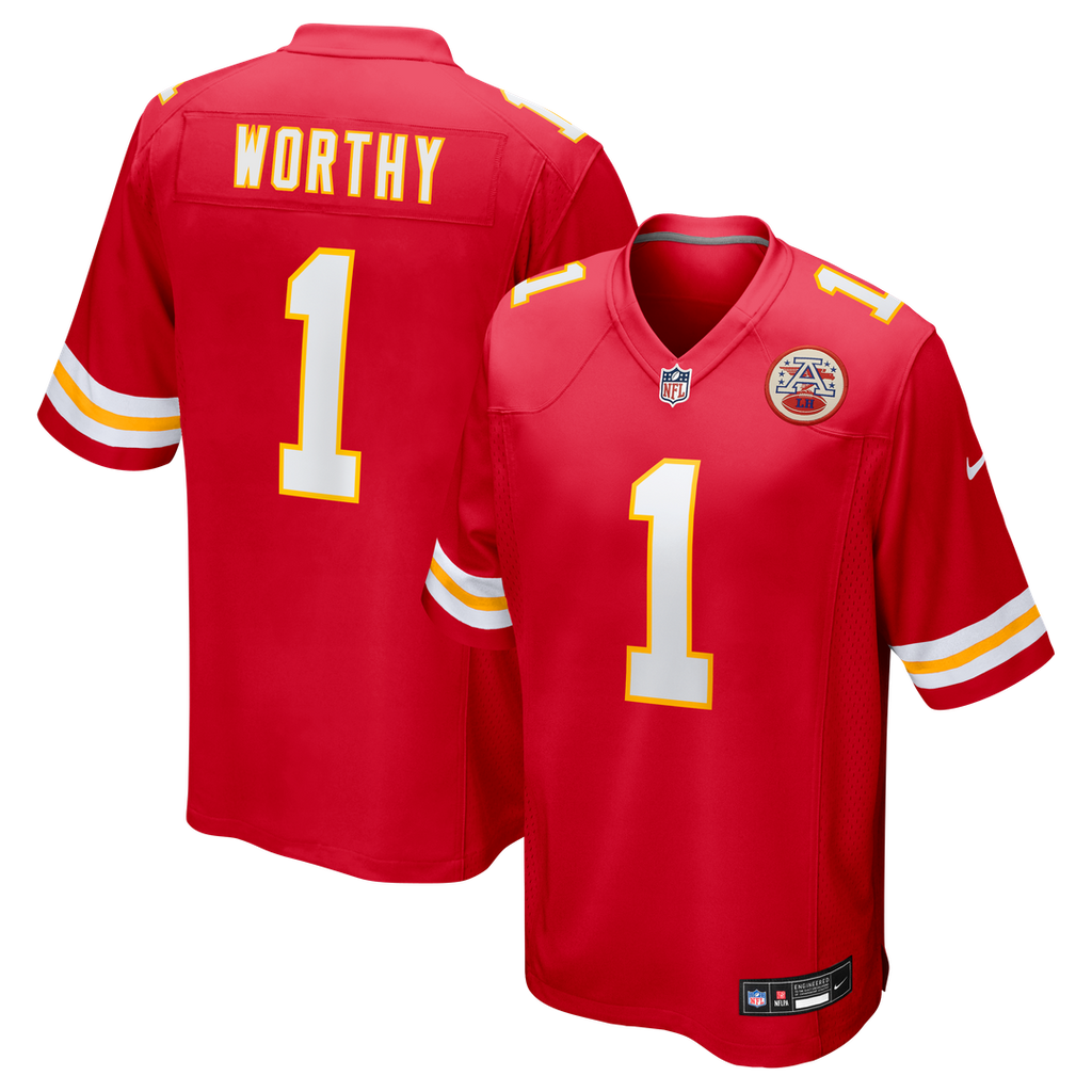 Xavier Worthy Kansas City Chiefs Red Player Game Jersey