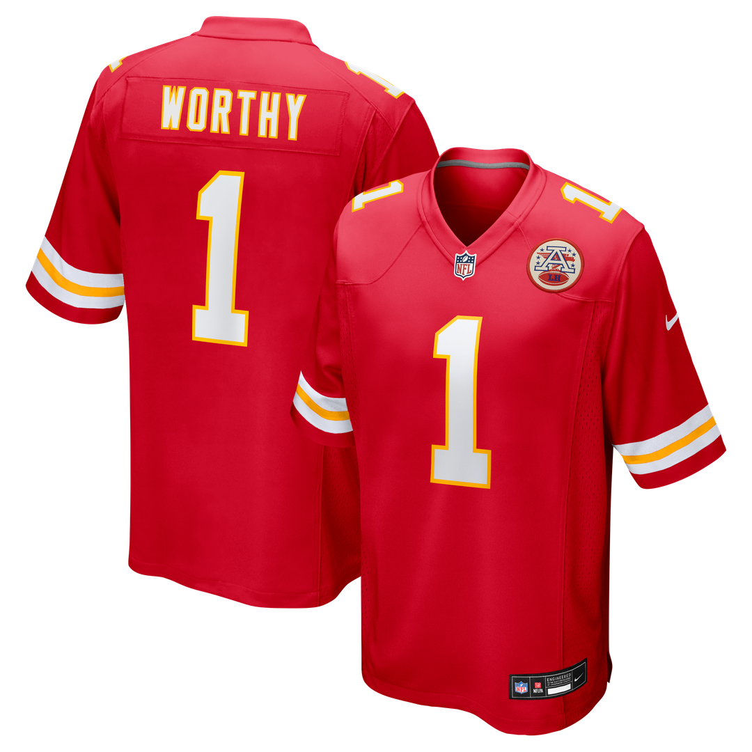 Xavier Worthy Kansas City Chiefs Red Player Game Jersey