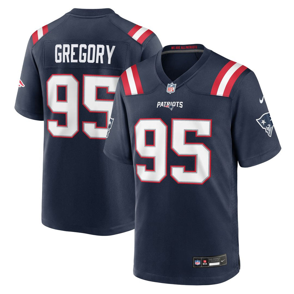 Eric Gregory New England Patriots Navy Team Game Jersey