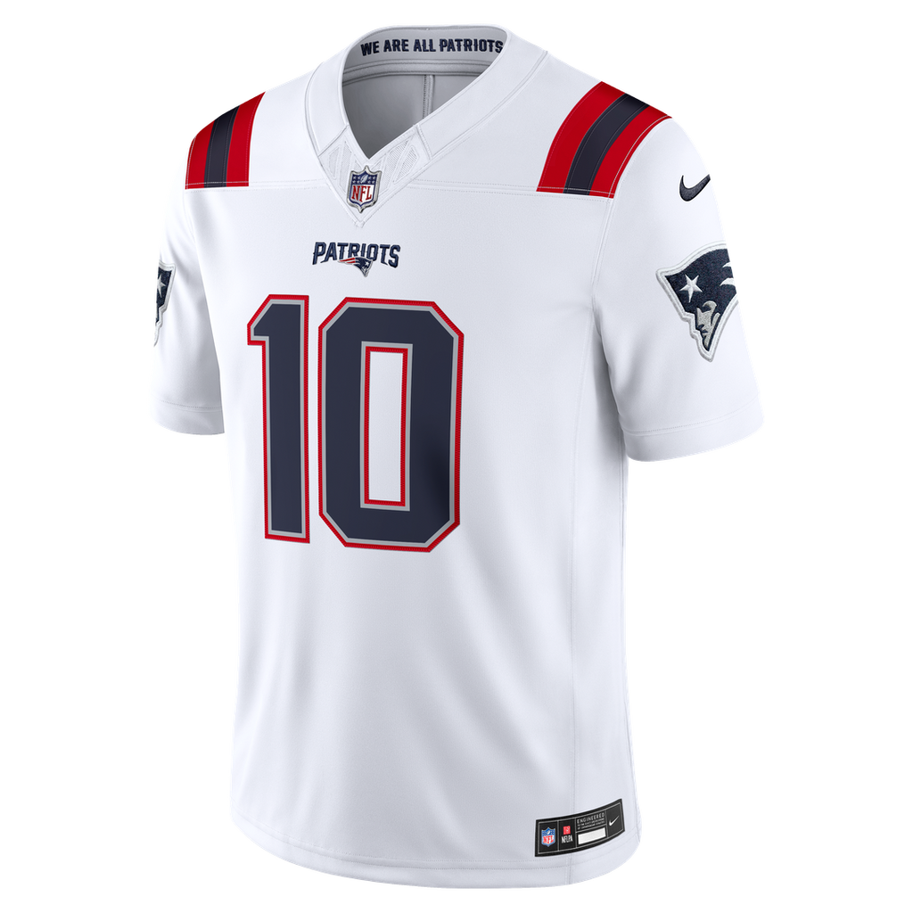 Drake Maye New England Patriots Red Alternate Vapor F.U.S.E. Stitched Limited Jersey