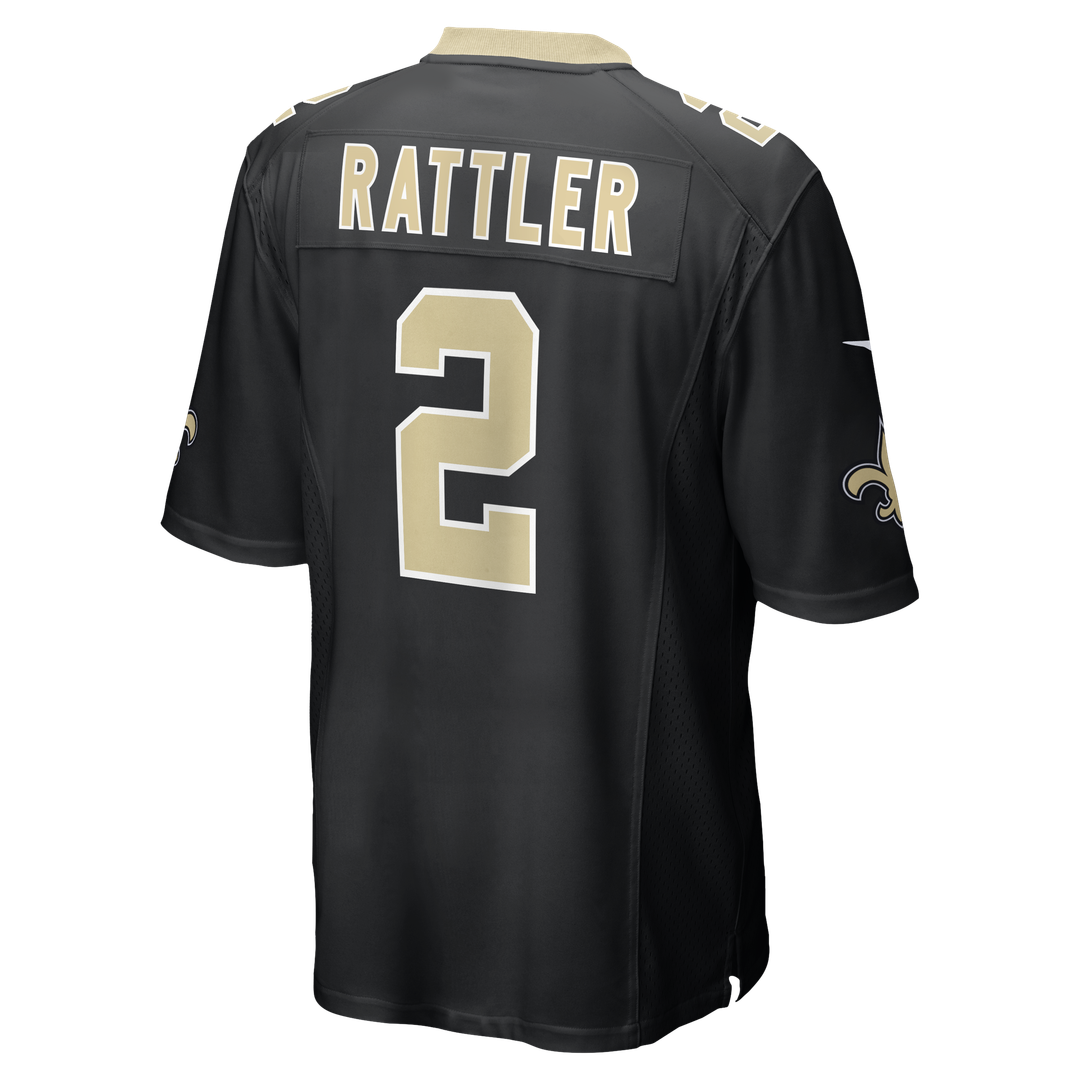 Spencer Rattler New Orleans Saints Black Team Game Jersey