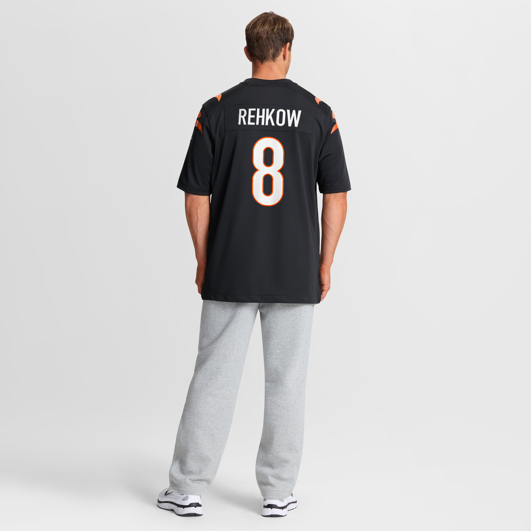 Ryan Rehkow Cincinnati Bengals Black Game Jersey