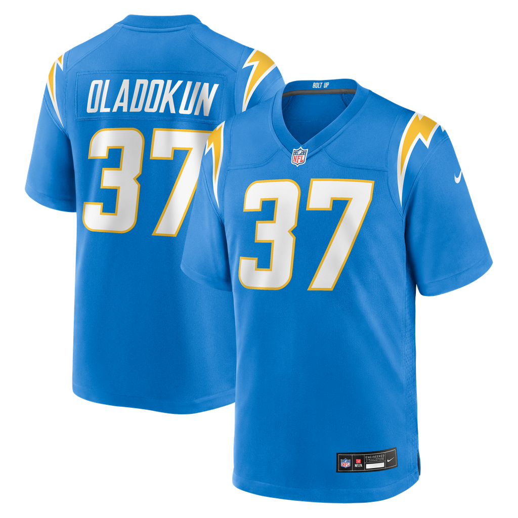 Jordan Oladokun Los Angeles Chargers Powder Blue Team Game Jersey