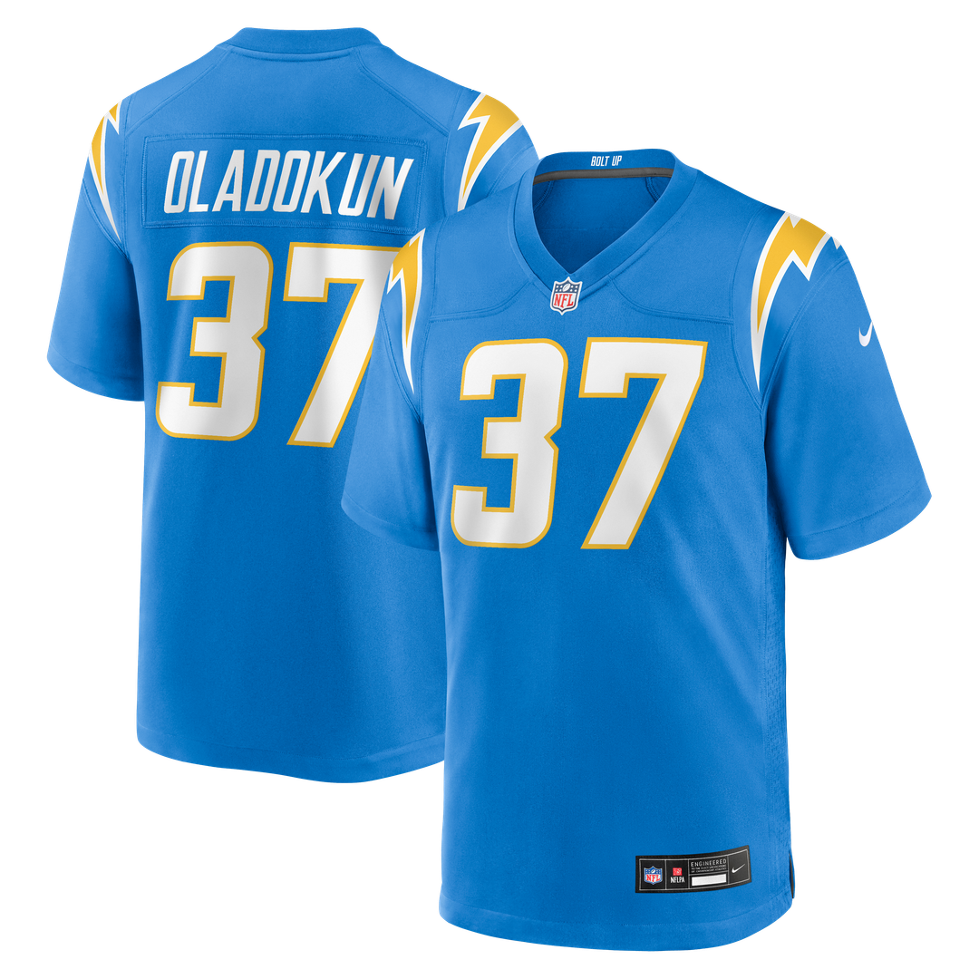 Jordan Oladokun Los Angeles Chargers Powder Blue Team Game Jersey