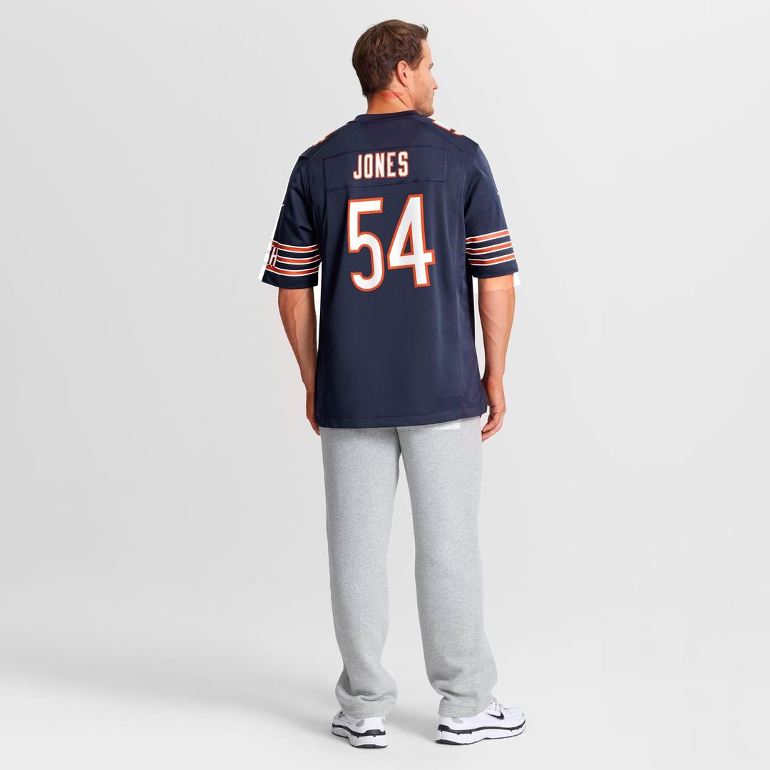 Logan Jones Chicago Bears Navy Team Game Jersey
