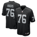 Caleb Rogers Las Vegas Raiders Black Team Game Jersey
