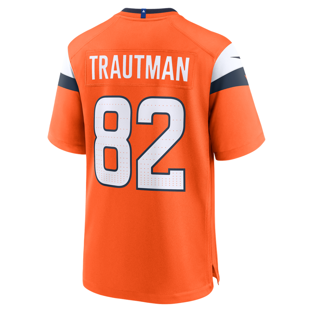 Adam Trautman Denver Broncos Orange Team Game Jersey