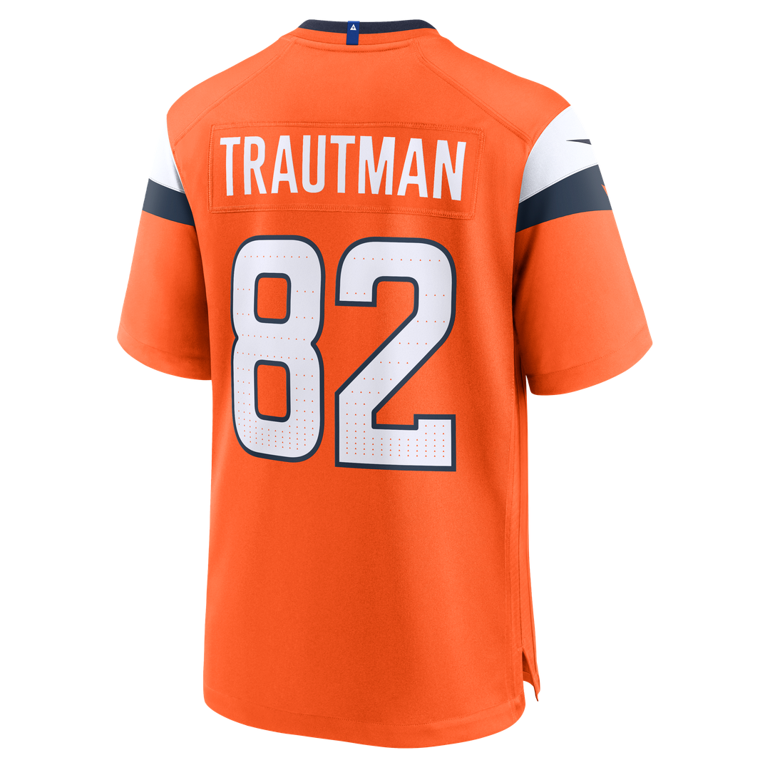 Adam Trautman Denver Broncos Orange Team Game Jersey