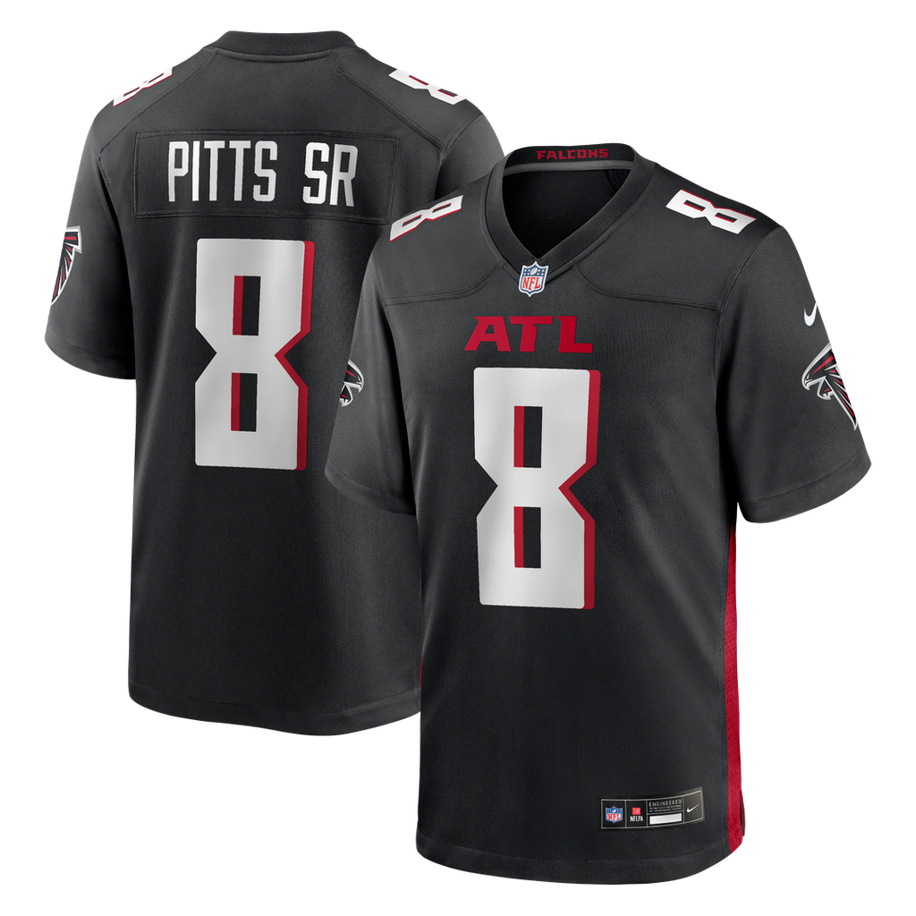 Kyle Pitts Sr. Atlanta Falcons Black Team Game Jersey