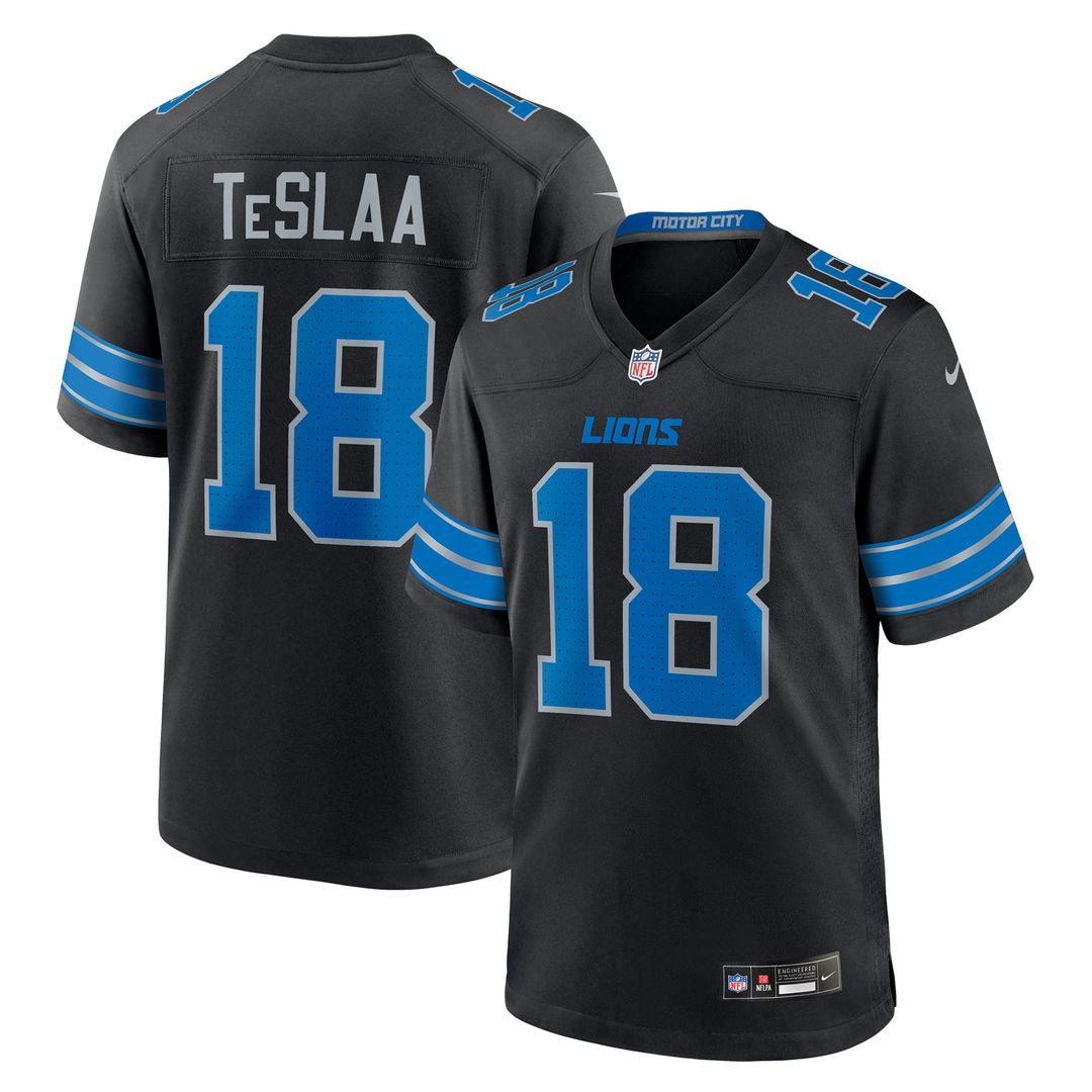 Isaac TeSlaa Detroit Lions Blue Game Player Jersey