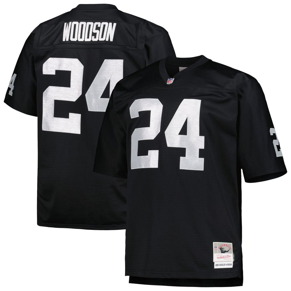 Charles Woodson Las Vegas Raiders Black Big & Tall 1998 Retired Player Replica Jersey