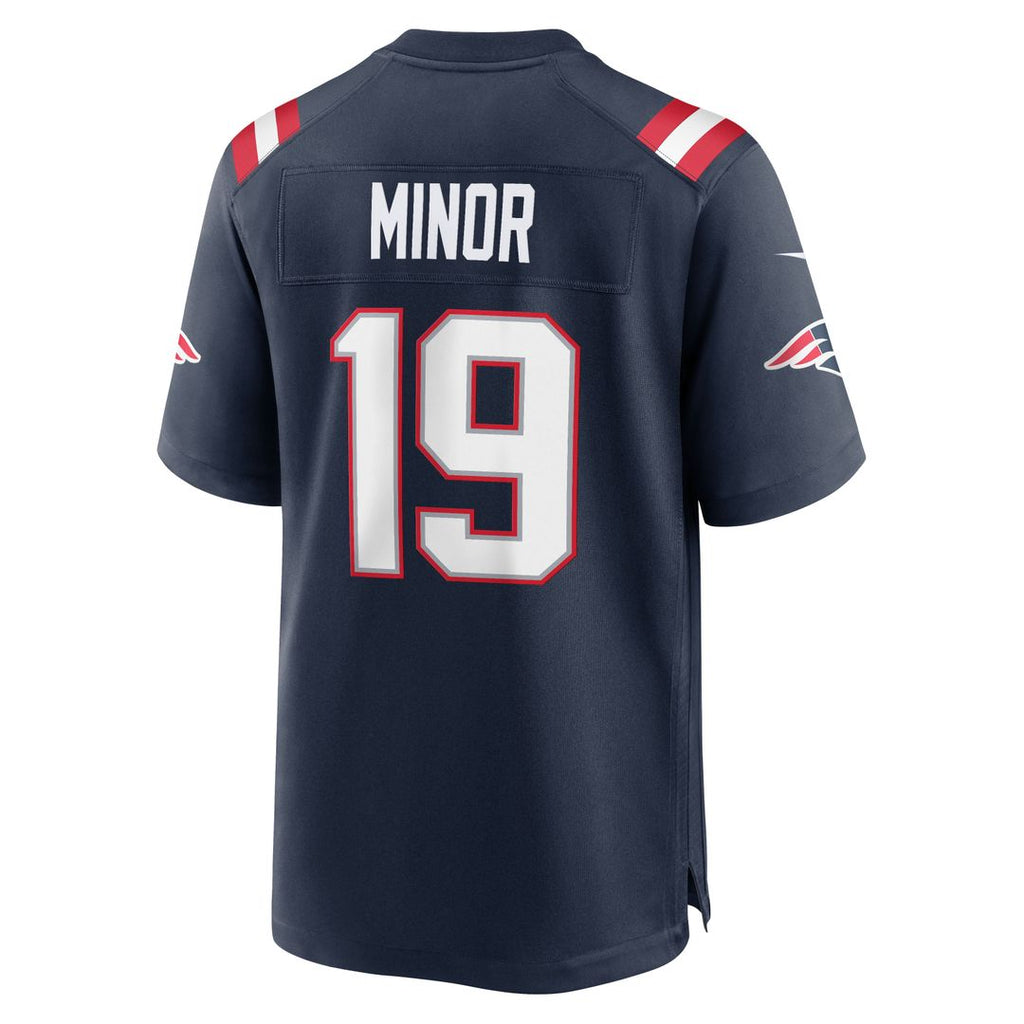 Kobee Minor New England Patriots Navy Team Game Jersey